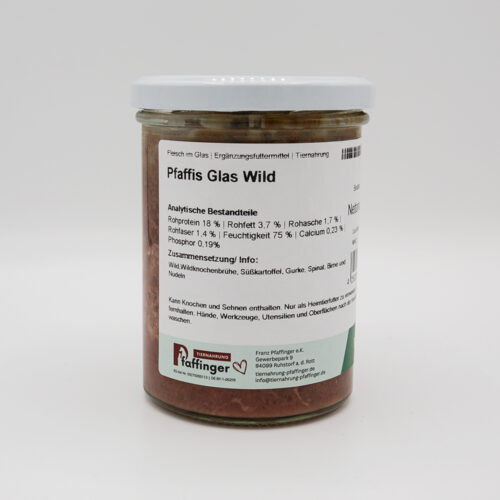 Pfaffis Glas – Premium-Nassfutter im Glas für Hunde