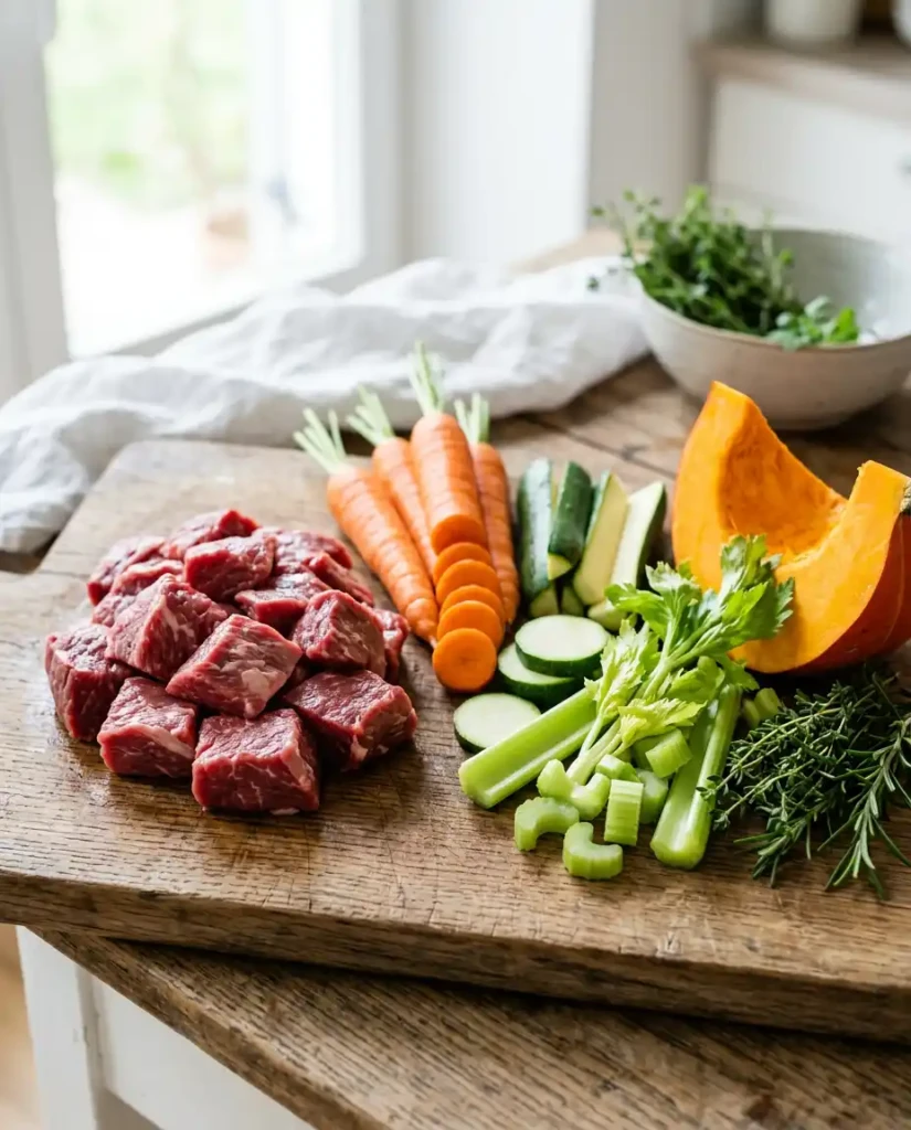 Gesunde Zutaten Hundefutter