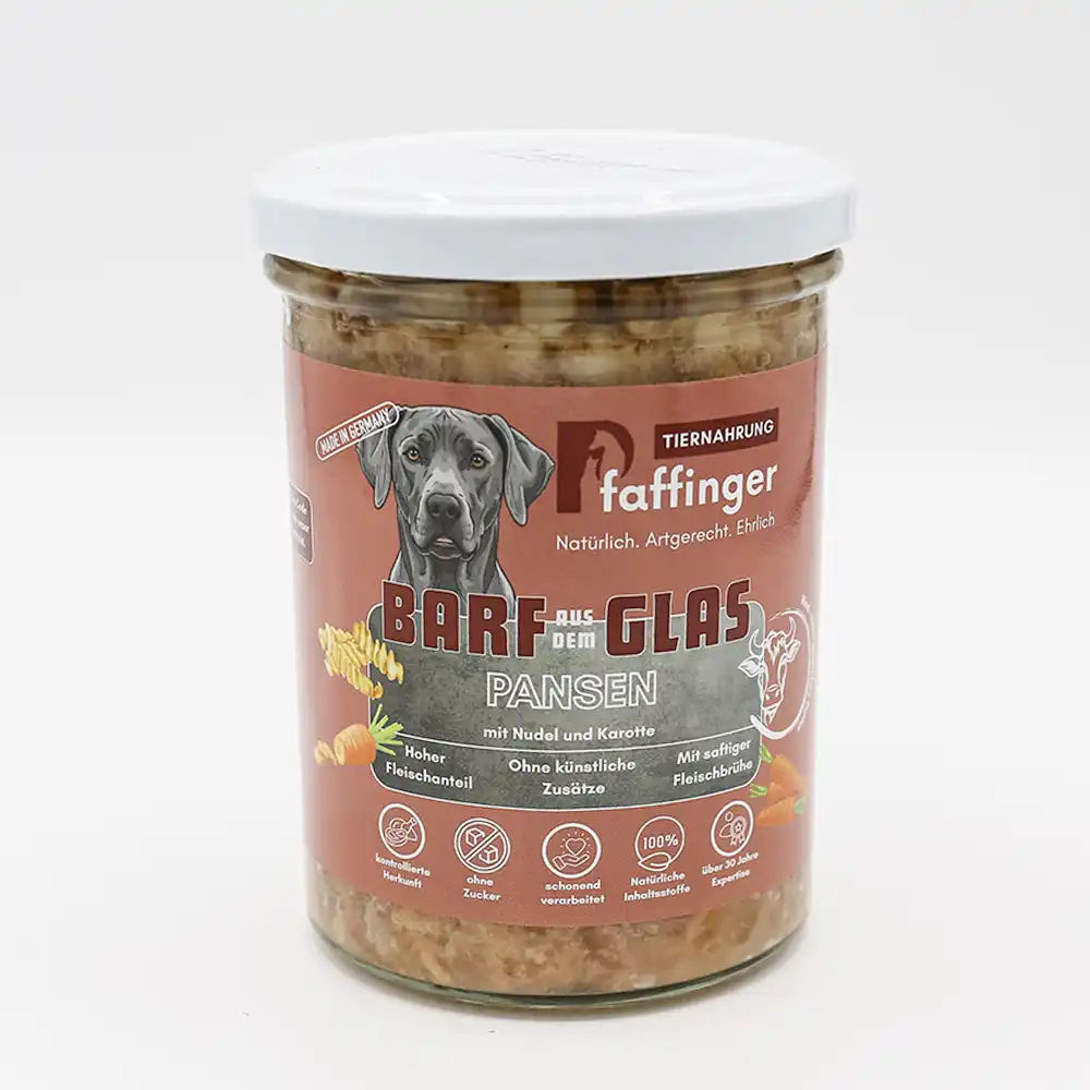 Pfaffis Glas Pansen BARF aus dem GLAS