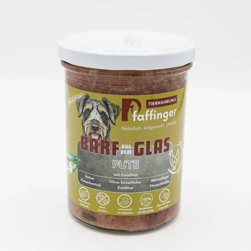 Pfaffis Pute Menü BARF aus dem GLAS