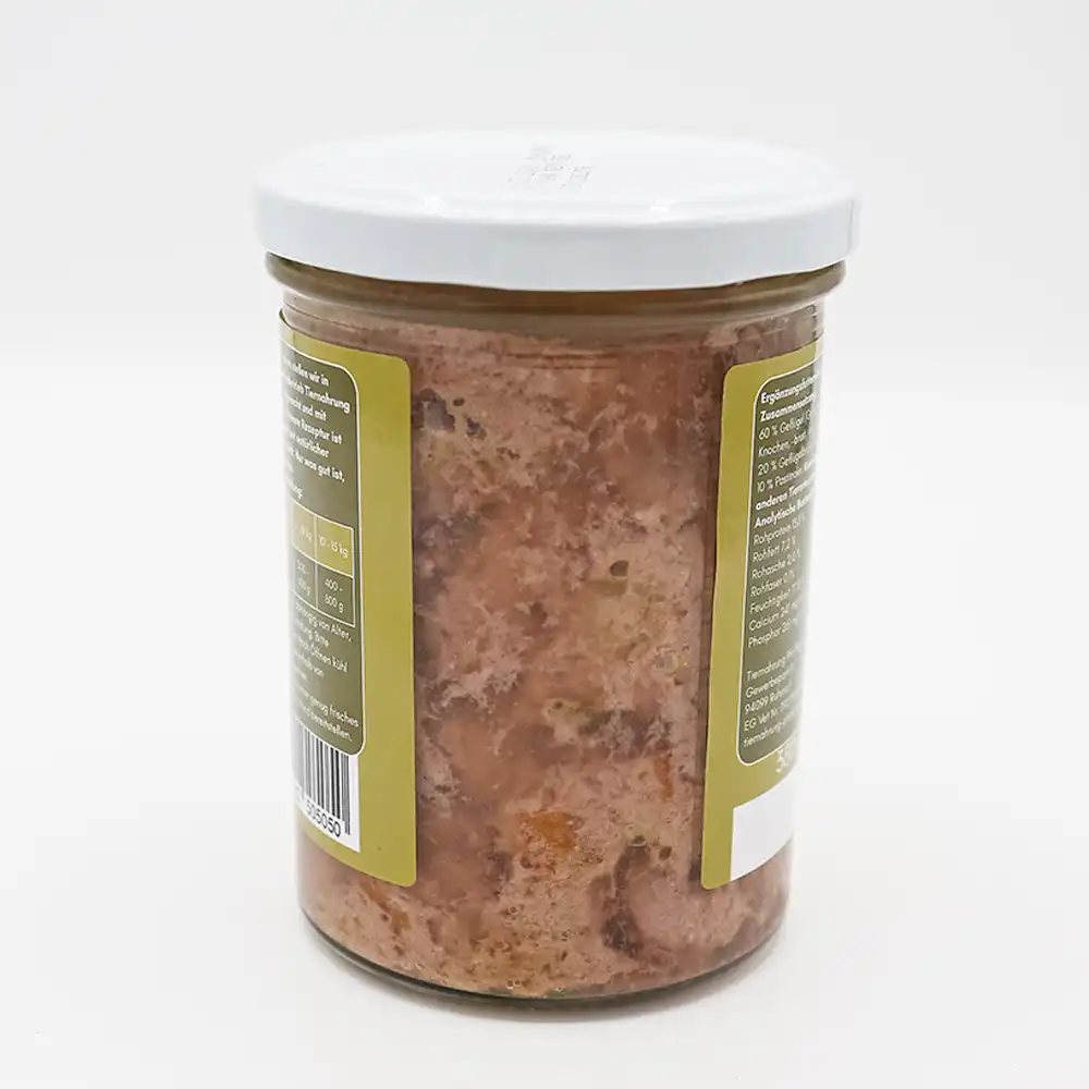 Pfaffis Huhn Menü BARF aus dem Glas