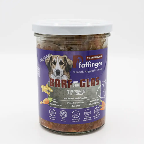 Pfaffis Pferd Menü BARF aus dem GLAS