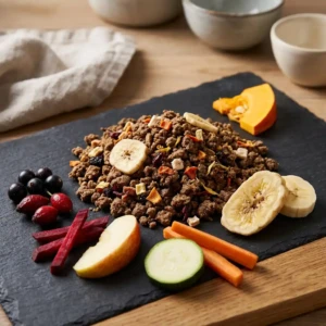 Trockenbarf rind mit gemüse