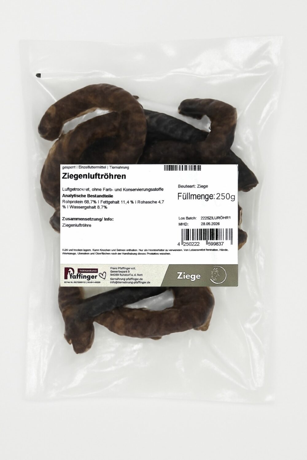 Ziegenluftröhren 250g